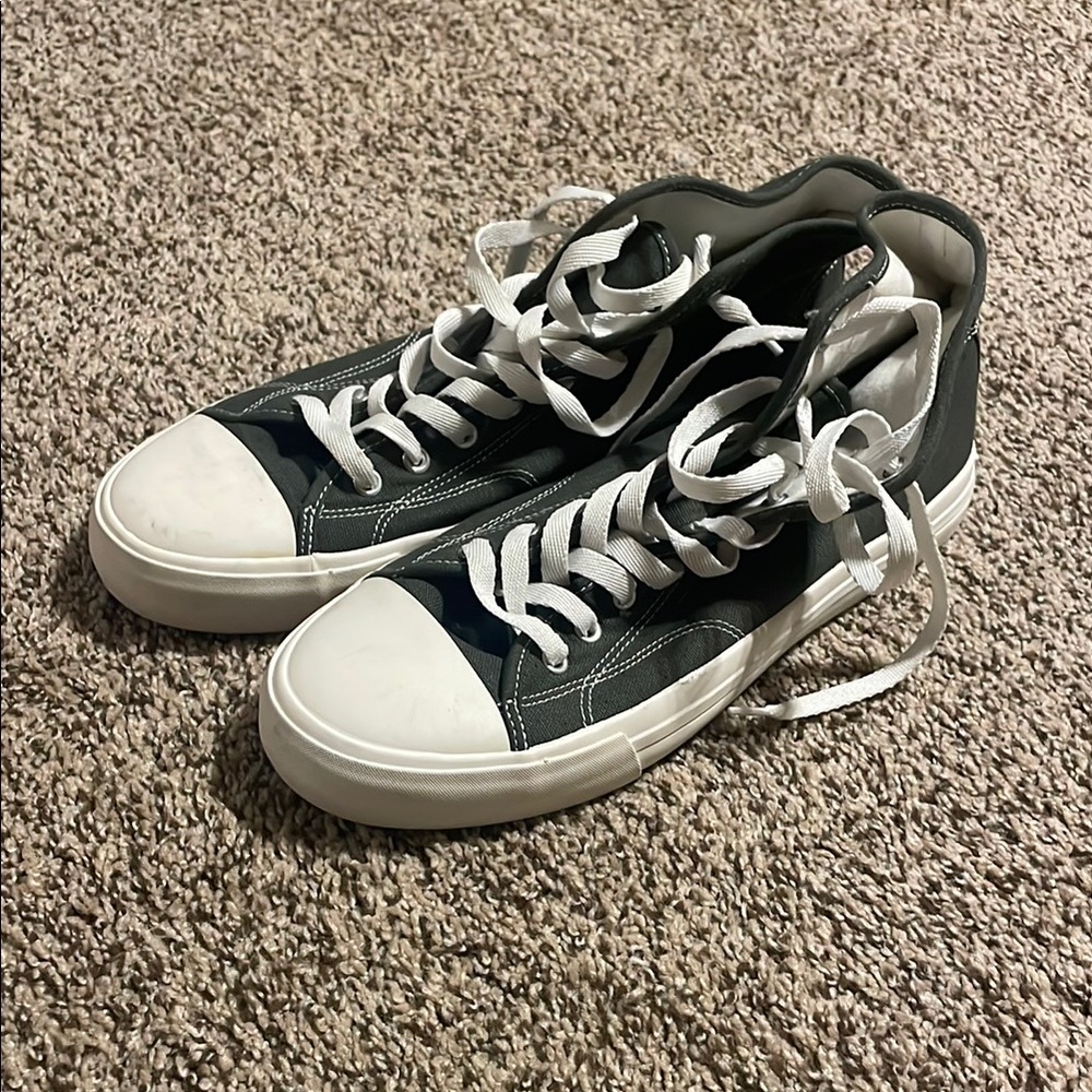 Stylish Green and White Sneakers